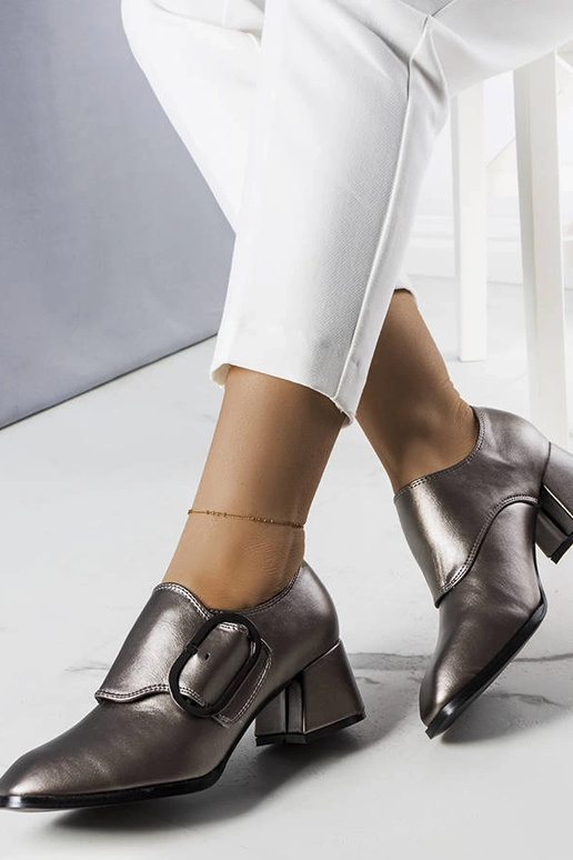 Escarpins à talon bloc gris Ailani Escarpins à talon bloc gris Ailani