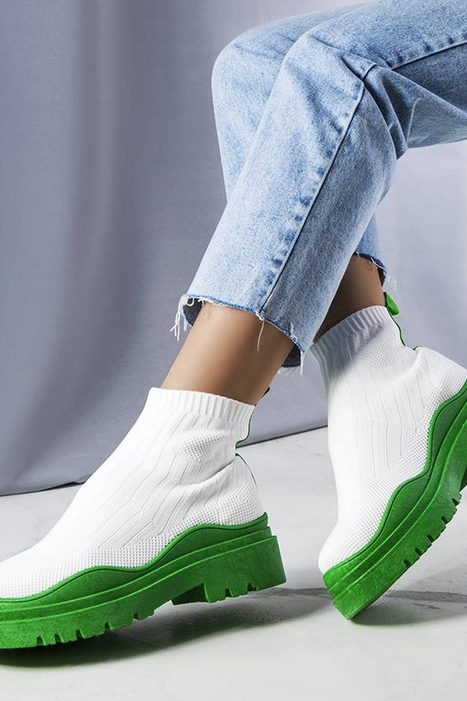 Bottines blanches avec plateforme...