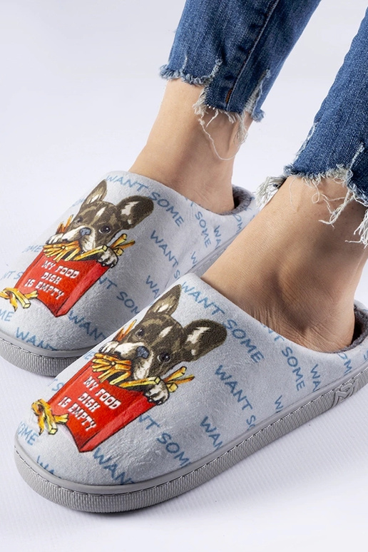 Chaussons French Frites Gris Doux
