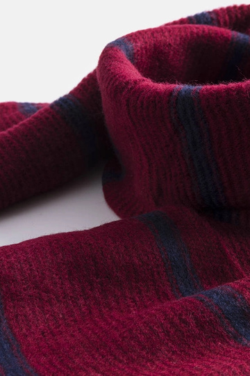 Écharpe bordeaux à rayures bleu marine Kari 2