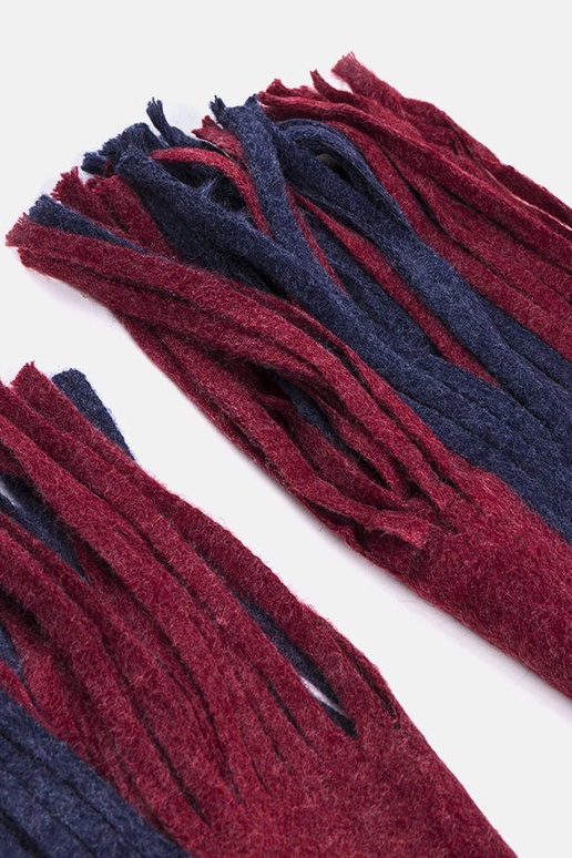 Écharpe bleu marine et rouge à... Écharpe bleu marine et rouge à...