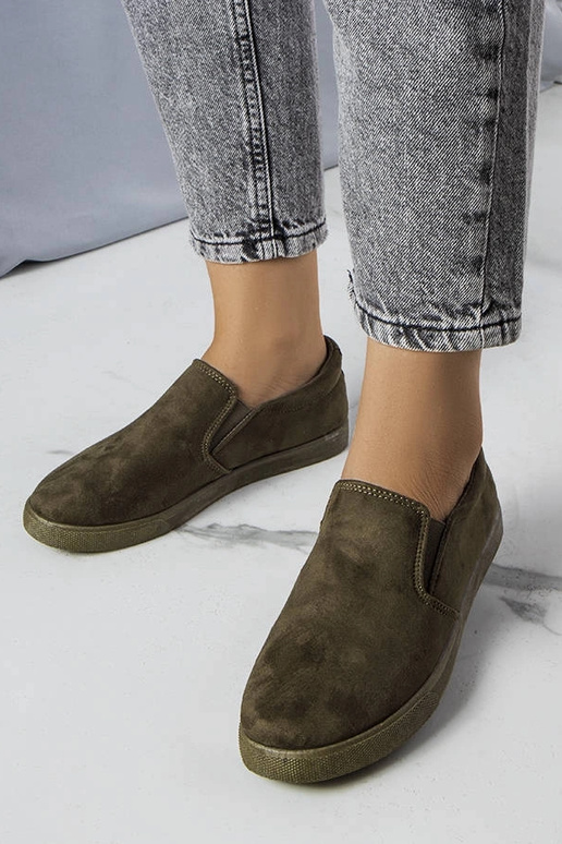 Baskets en simili daim vertes Leroy