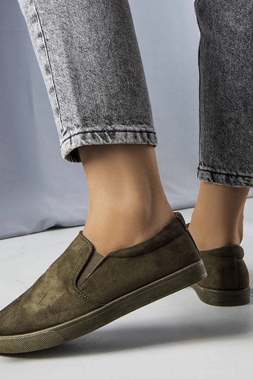 Baskets en simili daim vertes Leroy