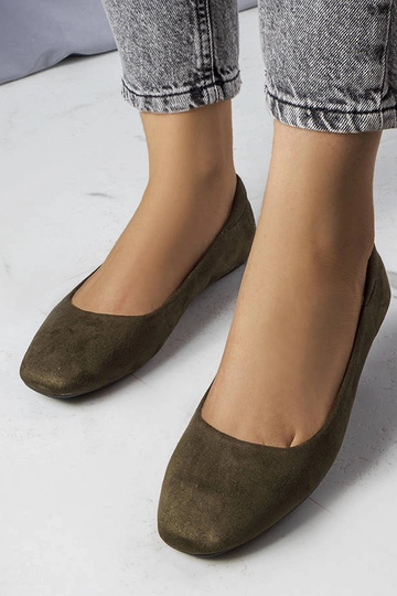 Ballerines en simili daim vertes Jules