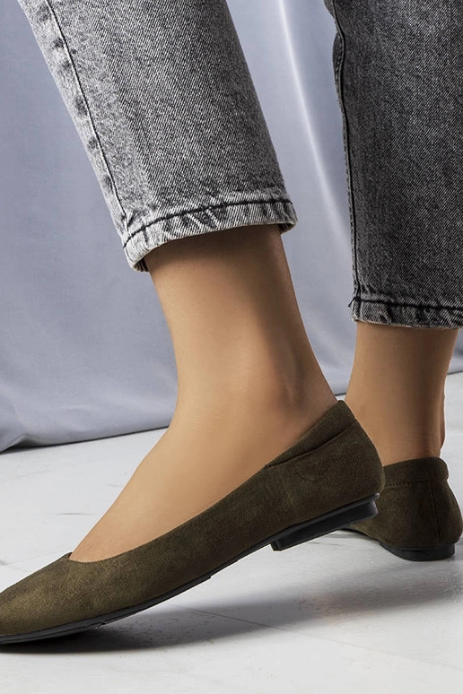 Ballerines en simili daim vertes Jules