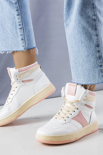 Baskets montantes roses Robin 2