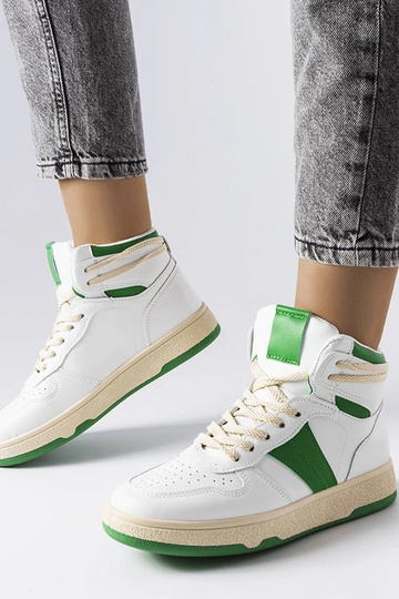 Baskets montantes vertes Robin