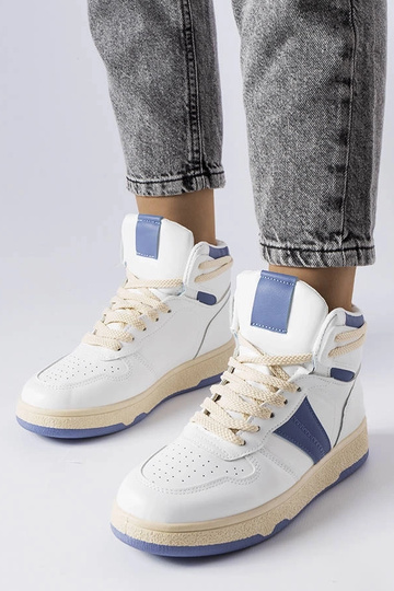 Baskets montantes bleues de...