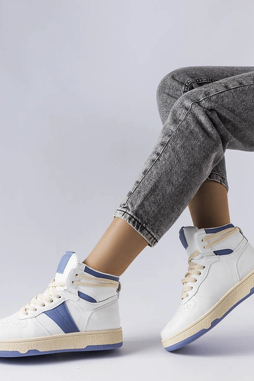 Baskets montantes bleues de Robin Baskets montantes bleues de Robin