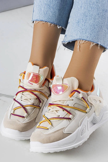 Baskets Traci beiges en... 2