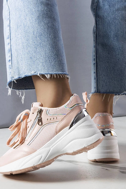 Baskets compensées roses de Stacey Baskets compensées roses de Stacey