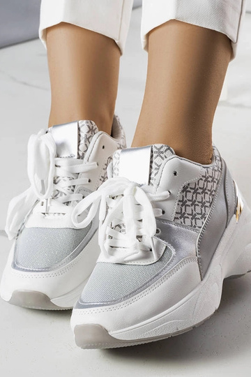 Baskets grises avec monogramme, « Lora » 2