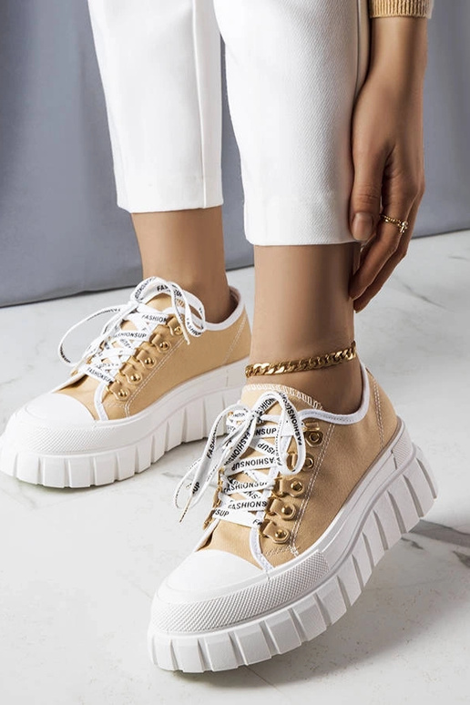 Baskets à plateforme Toni beiges Baskets à plateforme Toni beiges