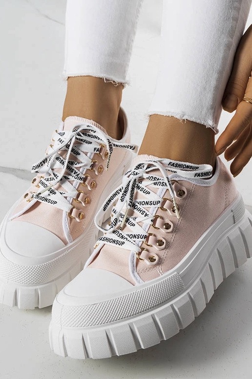 Baskets roses à plateforme, « Toni »