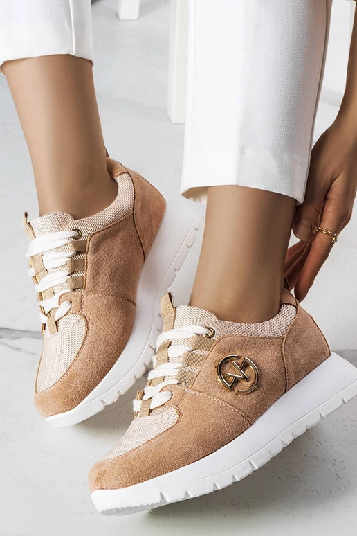 Baskets sable à plateforme, « Kristine »