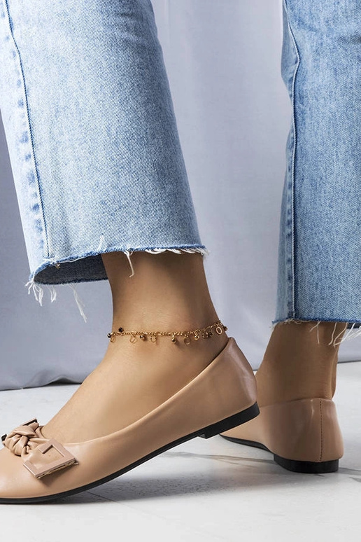 Ballerines beiges avec noeud Tabitha