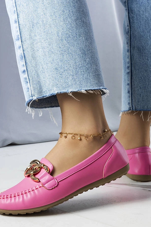 Mocassins roses avec chaîne Norma Mocassins roses avec chaîne Norma