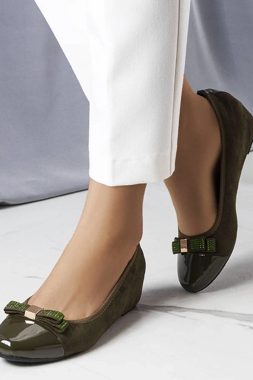 Ballerines compensées recouvertes de...