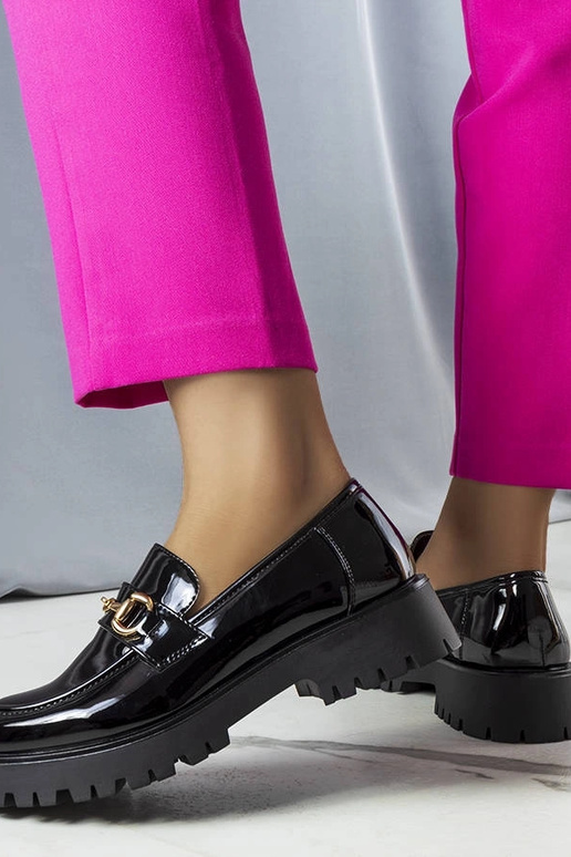 Mocassins laqués noirs Simard Mocassins laqués noirs Simard