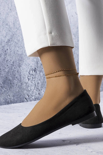 Ballerines noires avec semelle intérieure en cuir Lespérance 2