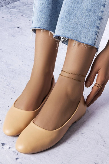 Ballerines beiges avec semelle intérieure en cuir Truchon 2