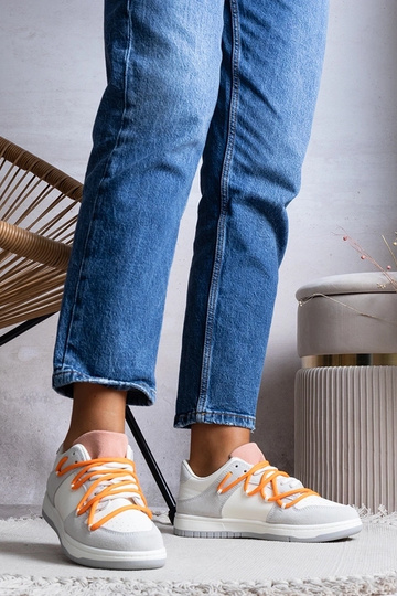 Baskets grises pour femmes, baskets à lacets, Arcobaleno 2