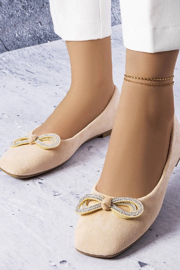 Ballerines beiges à noeud Gaillou