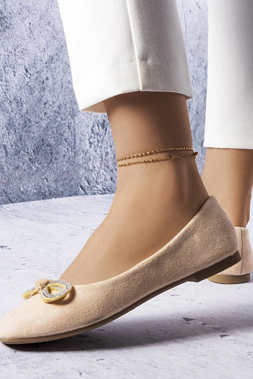 Ballerines beiges à noeud Gaillou 2