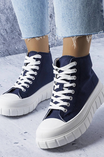 Baskets montantes Couet bleu marine