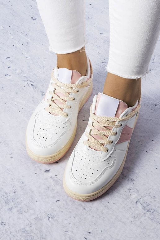 Baskets blanches et roses pour femmes... Baskets blanches et roses pour femmes...