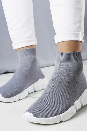 Baskets montantes grises...