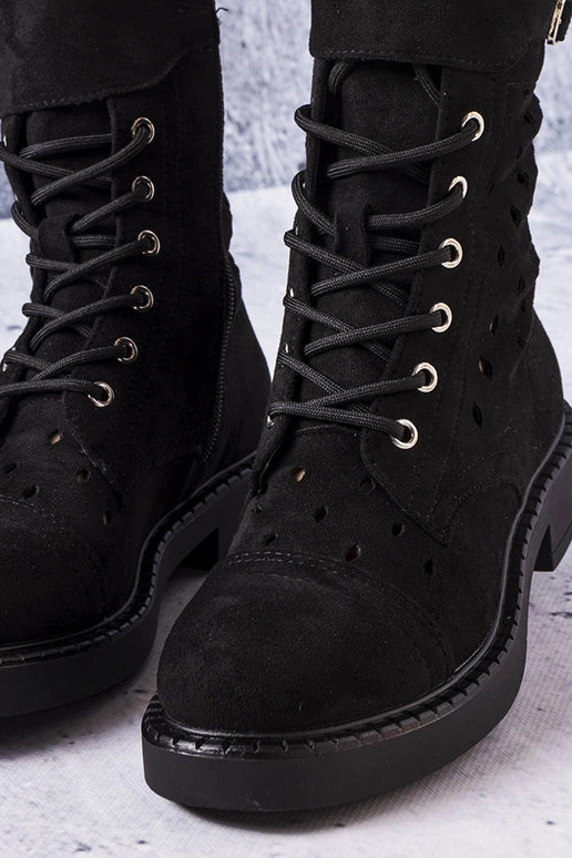 Bottines ajourées noires Legault