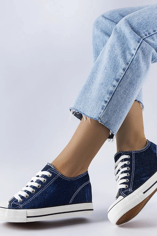 Baskets compensées pailletées bleu... Baskets compensées pailletées bleu...