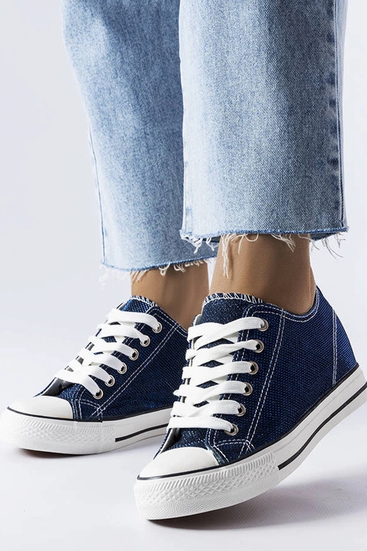 Baskets compensées pailletées bleu... Baskets compensées pailletées bleu...