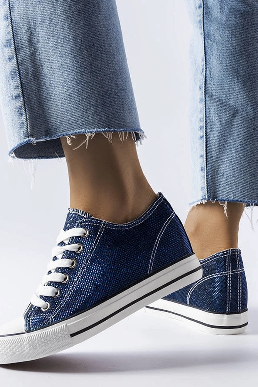 Baskets compensées pailletées bleu... Baskets compensées pailletées bleu...