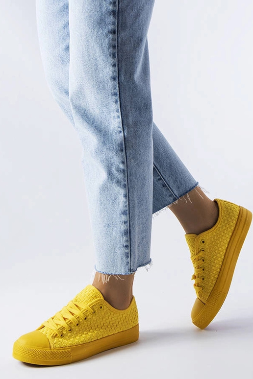Baskets tissées jaunes Thibodeau Baskets tissées jaunes Thibodeau