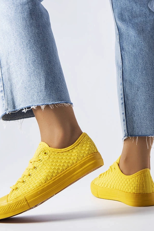 Baskets tissées jaunes Thibodeau Baskets tissées jaunes Thibodeau