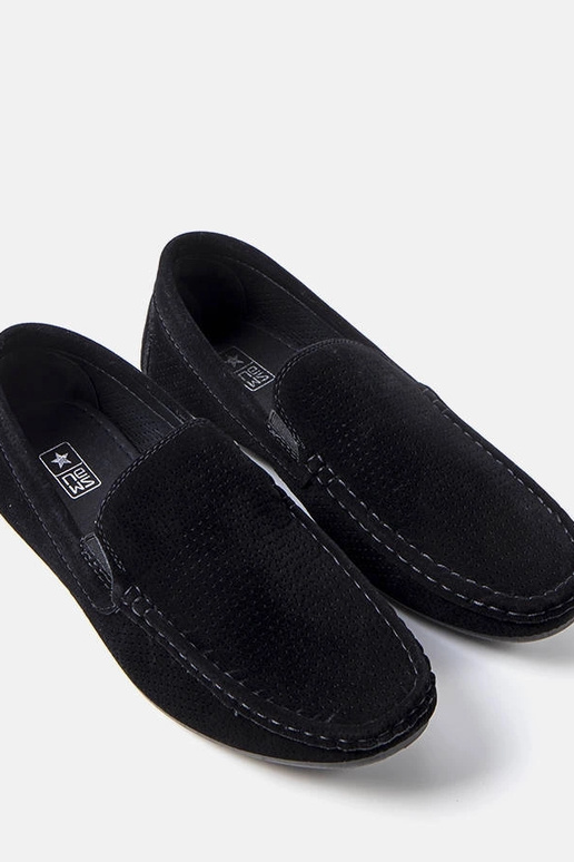 Mocassins pour hommes noirs avec...