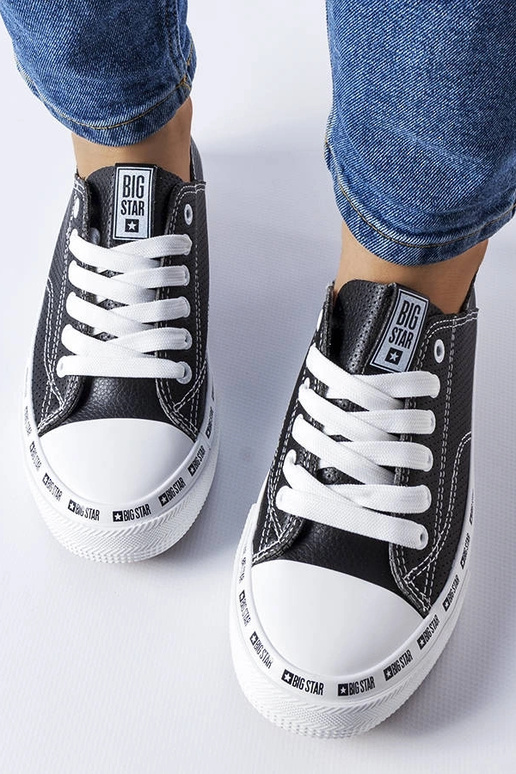 Baskets noires ajourées Big Star... Baskets noires ajourées Big Star...