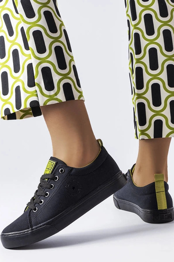 Baskets en tissu noir Big... 2