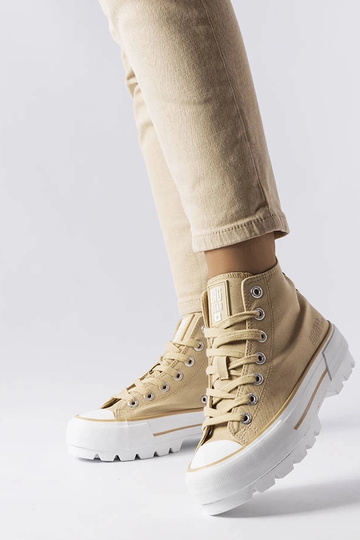 Baskets montantes pour femme Big Star beige LL274160