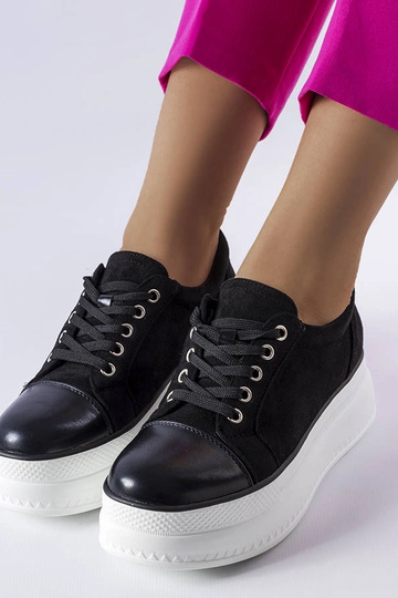 Chaussures noires sur plateforme, « Pascaline » 2