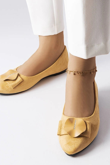 Ballerines beiges ornées de zircons Rémy 2