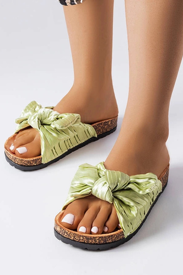 Tongs vertes à noeud de...