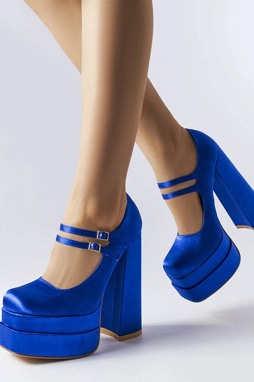 Escarpins à talons hauts bleus Gabriel