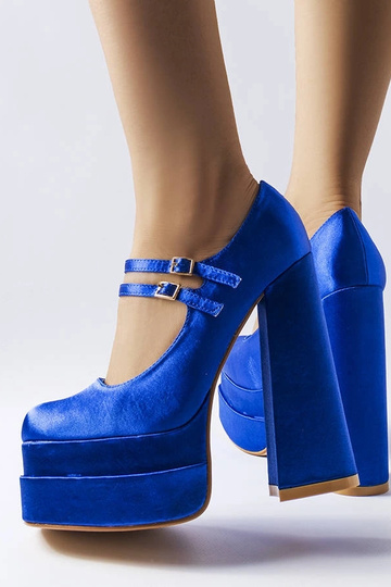Escarpins à talons hauts bleus Gabriel 2