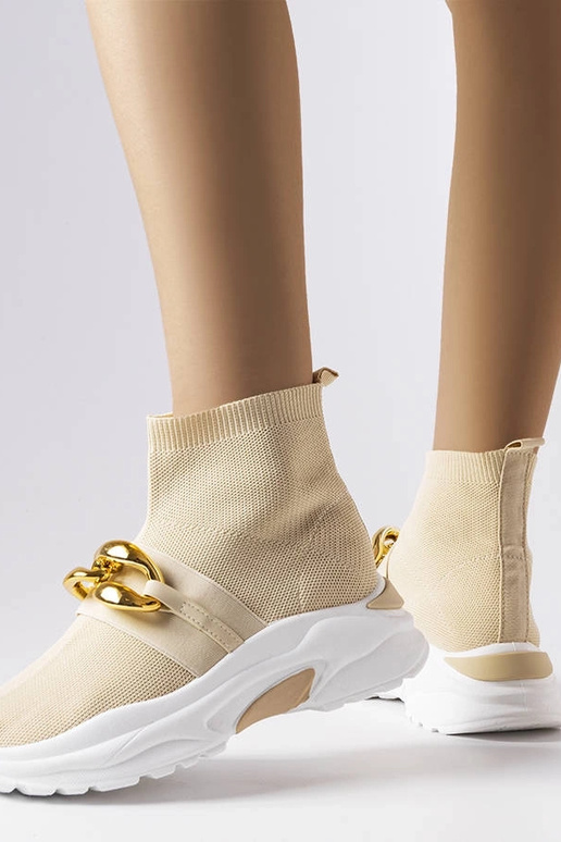 Baskets beiges à chaîne Baptiste Baskets beiges à chaîne Baptiste