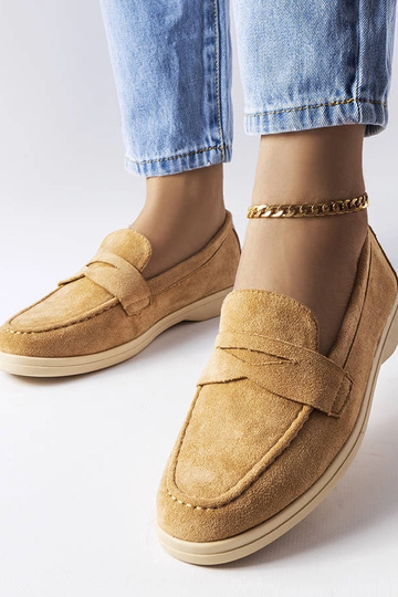 Ballerines en simili daim couleur sable Ferragus