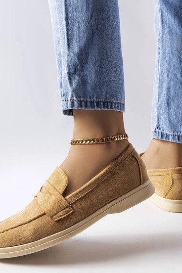 Ballerines en simili daim couleur sable Ferragus 2