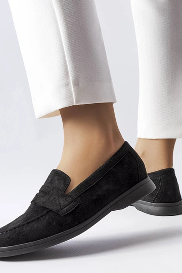 Ballerines en simili daim noires Ferragus 2